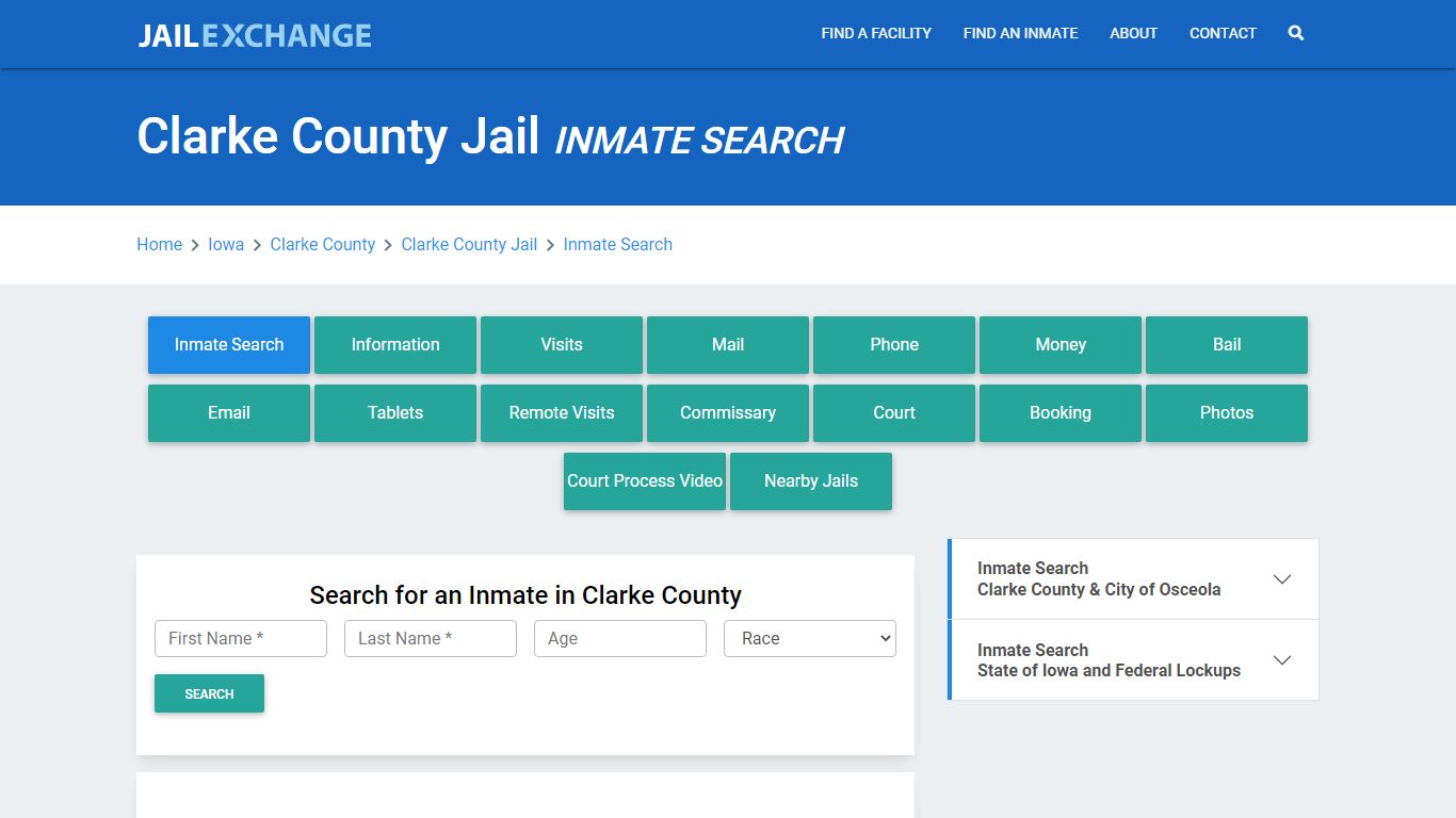 Clarke County Jail, IA Inmate Search: Roster & Mugshots - Jail Exchange