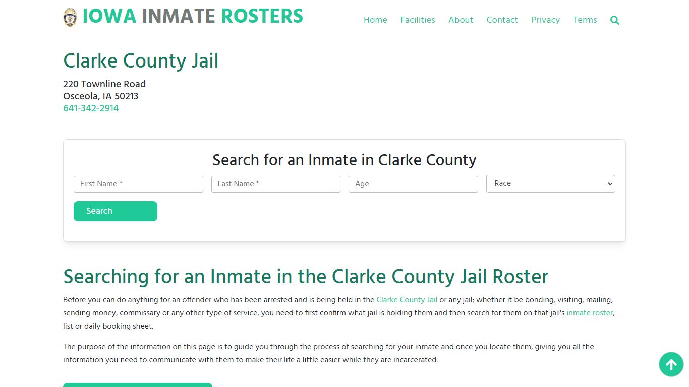 Clarke County Jail IA: Inmate Search & Roster